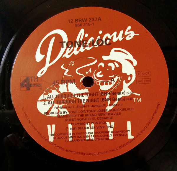 Tone Loc - All Through The Night (12") (Near Mint (NM or M-)) - Image 3