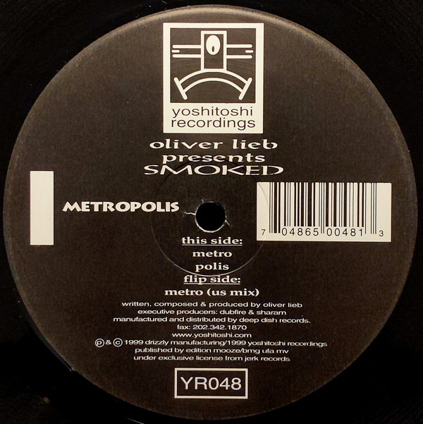 Oliver Lieb Presents Smoked - Metropolis (12") (Very Good Plus (VG+)) - Image 3