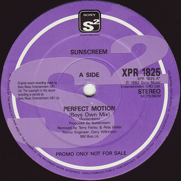 Sunscreem - Perfect Motion (12", Promo) (Very Good (VG))