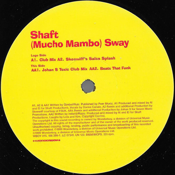 Shaft - (Mucho Mambo) Sway (12", Single) (Very Good Plus (VG+)) - Image 4