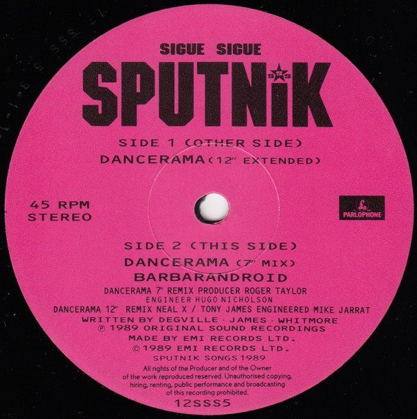 Sigue Sigue Sputnik - Dancerama (12", Single) (Very Good (VG)) - Image 4