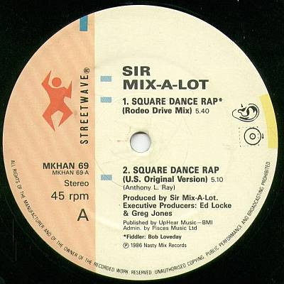 Sir Mix-A-Lot - Square Dance Rap (12") (Very Good Plus (VG+)) - Image 3