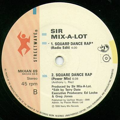 Sir Mix-A-Lot - Square Dance Rap (12") (Very Good Plus (VG+)) - Image 4