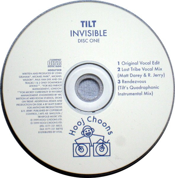 Tilt - Invisible (CD, Single, Dis) (Very Good Plus (VG+)) - Image 3