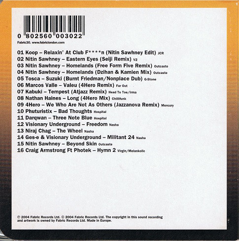 Nitin Sawhney - FabricLive. 15 (CD, Mixed) (Near Mint (NM or M-)) - Image 2