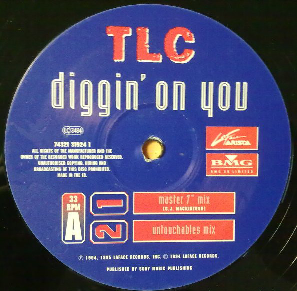 TLC - Diggin' On You (12", Single) (Very Good Plus (VG+)) - Image 3