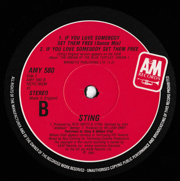 Sting - Englishman In New York (The Ben Liebrand Mix) (12", Single) (Very Good Plus (VG+)) - Image 4