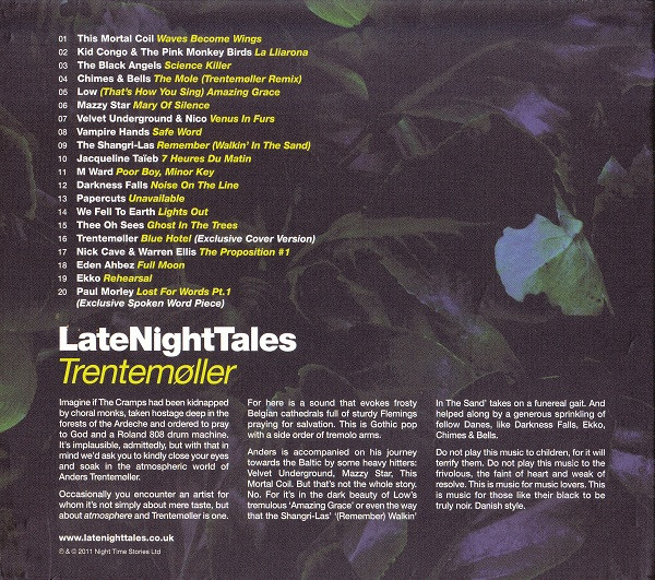 Trentemøller - LateNightTales (CD, Comp, P/Mixed, Sli) (Mint (M)) - Image 2