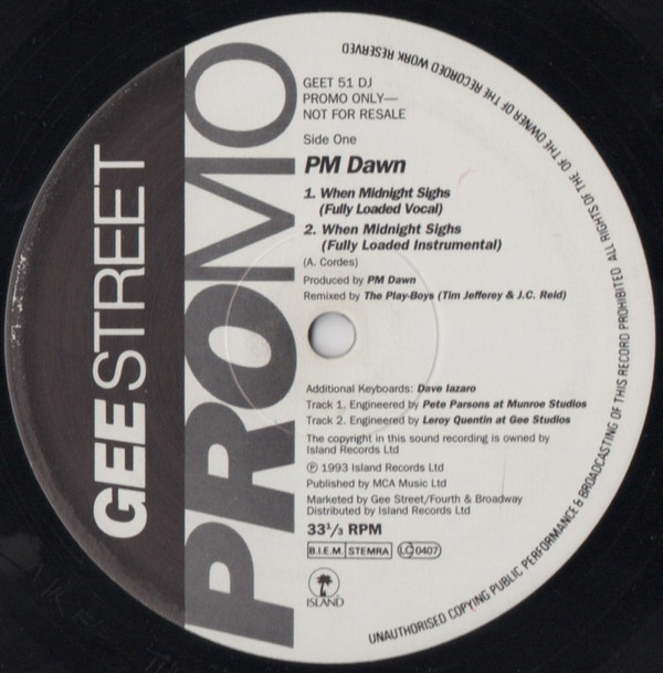 P.M. Dawn - When Midnight Sighs (12", Promo) (Very Good Plus (VG+))