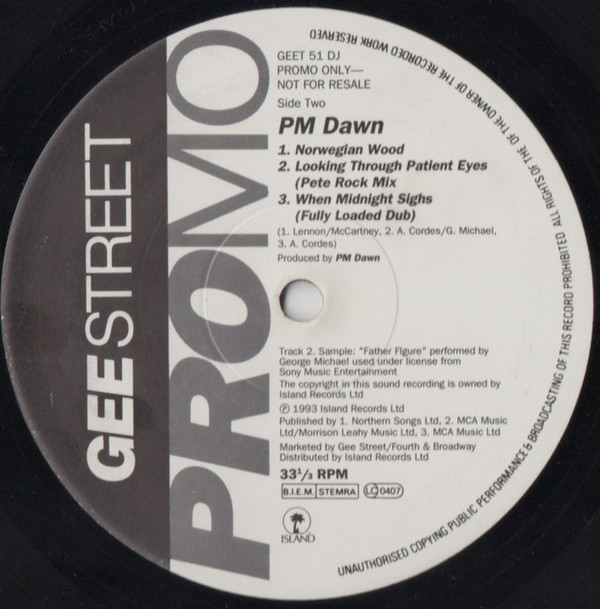P.M. Dawn - When Midnight Sighs (12", Promo) (Very Good Plus (VG+)) - Image 2