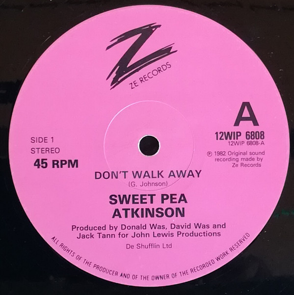 Sweet Pea Atkinson - Don't Walk Away / Dance Or Die (12") (Very Good Plus (VG+)) - Image 3