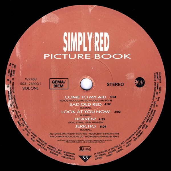 Simply Red - Picture Book (LP, Album, RM) (Very Good Plus (VG+)) - Image 3