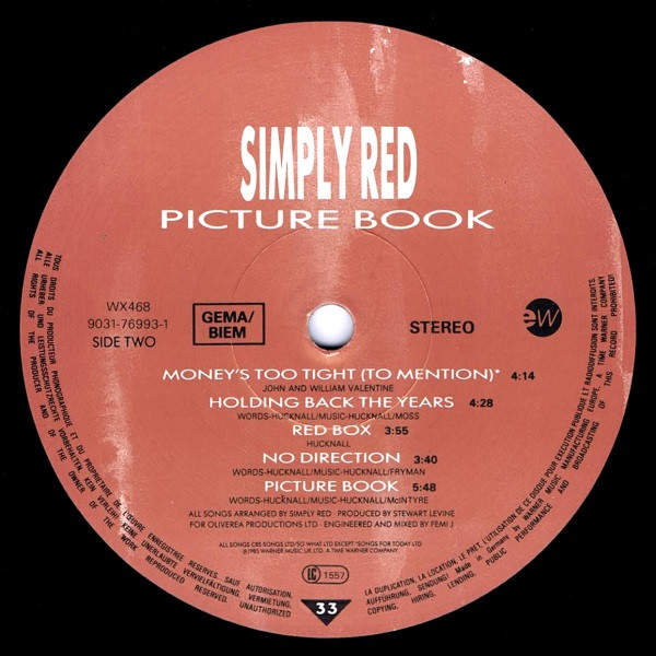 Simply Red - Picture Book (LP, Album, RM) (Very Good Plus (VG+)) - Image 4