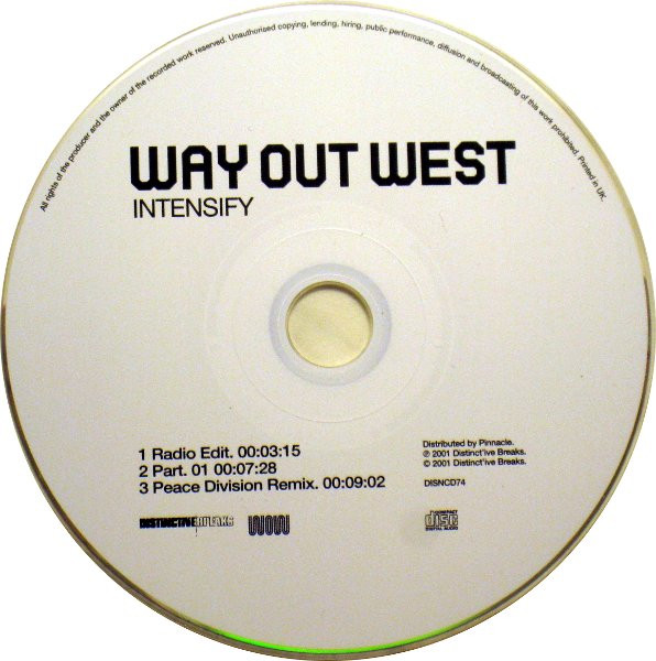 Way Out West - Intensify (CD, Single) (Very Good Plus (VG+)) - Image 3