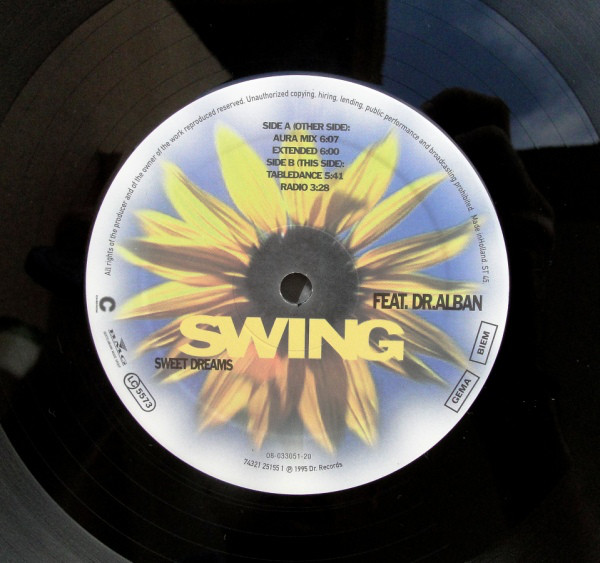 Swing Feat. Dr. Alban - Sweet Dreams (12", Maxi) (Near Mint (NM or M-)) - Image 3