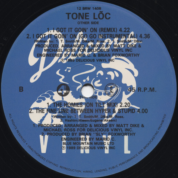Tone Loc - I Got It Goin' On (12") (Near Mint (NM or M-)) - Image 3