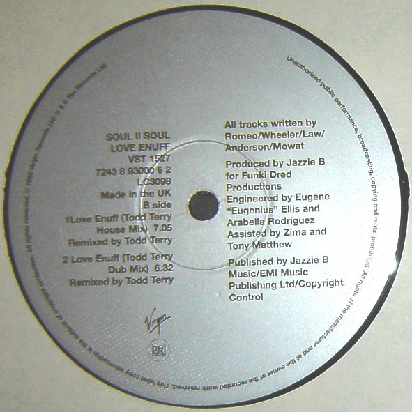Soul II Soul - Love Enuff (12") (Very Good Plus (VG+)) - Image 4