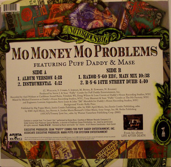 Notorious B.I.G. - Mo Money Mo Problems (12", Single) (Very Good (VG)) - Image 2