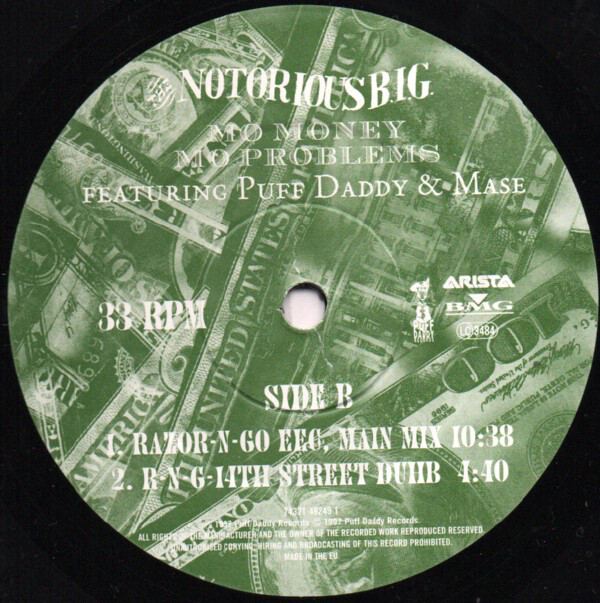 Notorious B.I.G. - Mo Money Mo Problems (12", Single) (Very Good (VG)) - Image 4