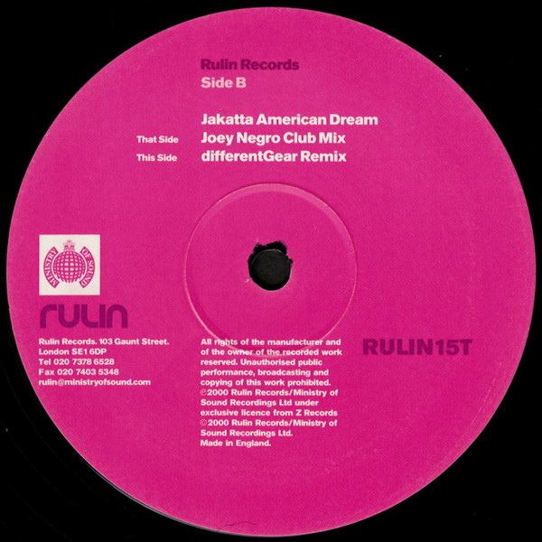 Jakatta - American Dream (12") (Very Good (VG)) - Image 4