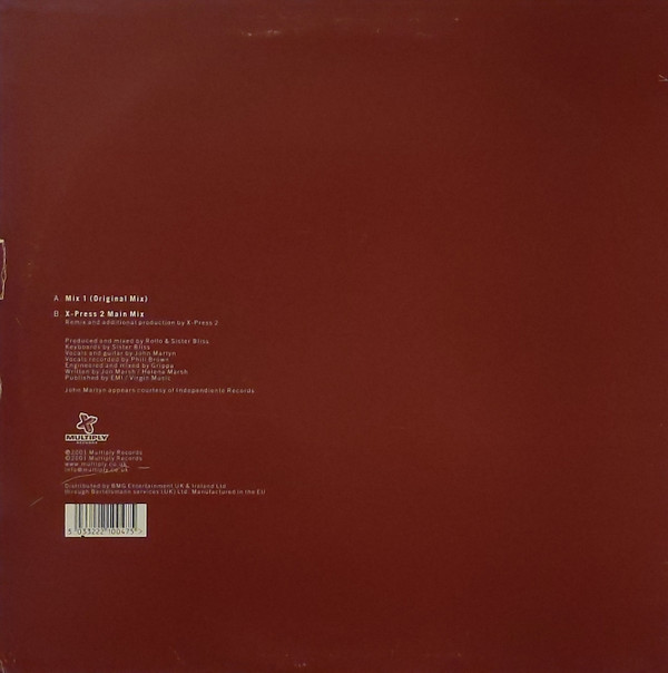Sister Bliss Feat. John Martyn - Deliver Me (12") (Very Good Plus (VG+)) - Image 2