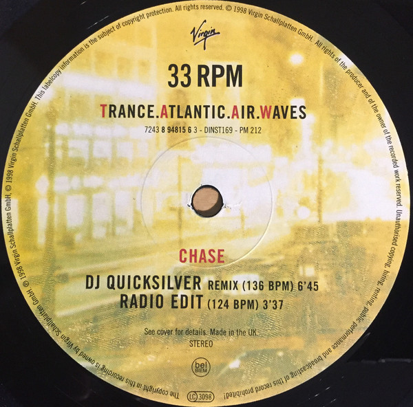 Trance Atlantic Air Waves - Chase (12") (Very Good Plus (VG+)) - Image 4