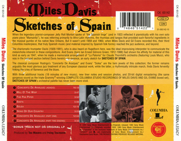 Miles Davis - Sketches Of Spain (CD, Album, RE, RM) (Near Mint (NM or M-)) - Image 2