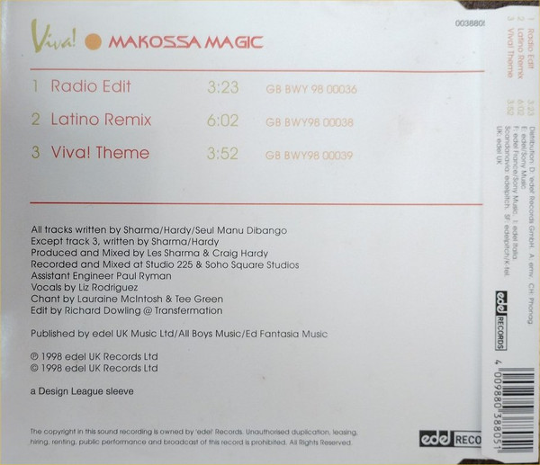 Viva! (46) - Makossa Magic (CD, Single) (Near Mint (NM or M-)) - Image 2