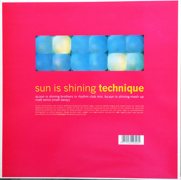 Technique - Sun Is Shining (12") (Very Good Plus (VG+)) - Image 2