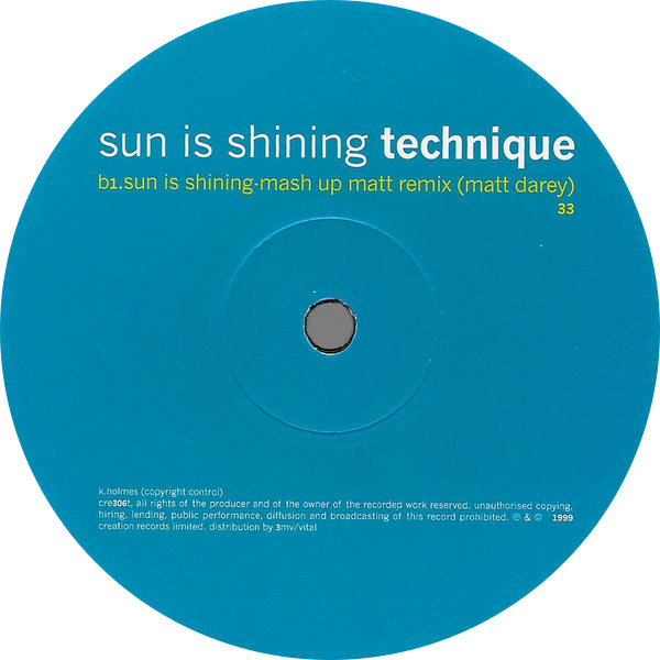 Technique - Sun Is Shining (12") (Very Good Plus (VG+)) - Image 4