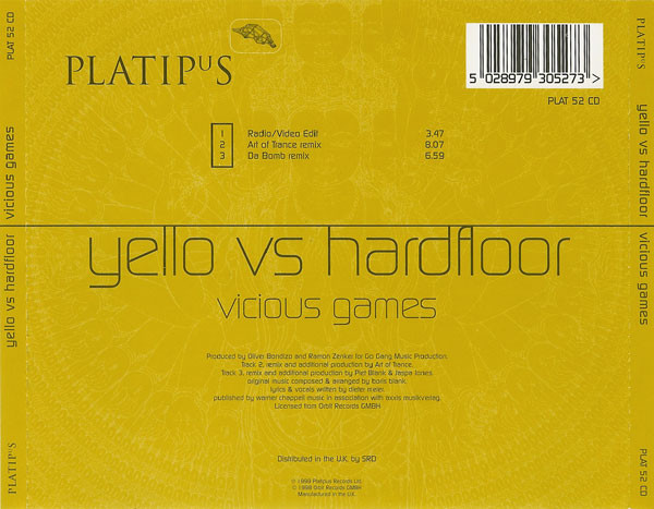 Yello Vs Hardfloor - Vicious Games (CD, Single) (Very Good (VG)) - Image 2