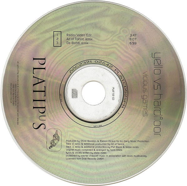 Yello Vs Hardfloor - Vicious Games (CD, Single) (Very Good (VG)) - Image 3