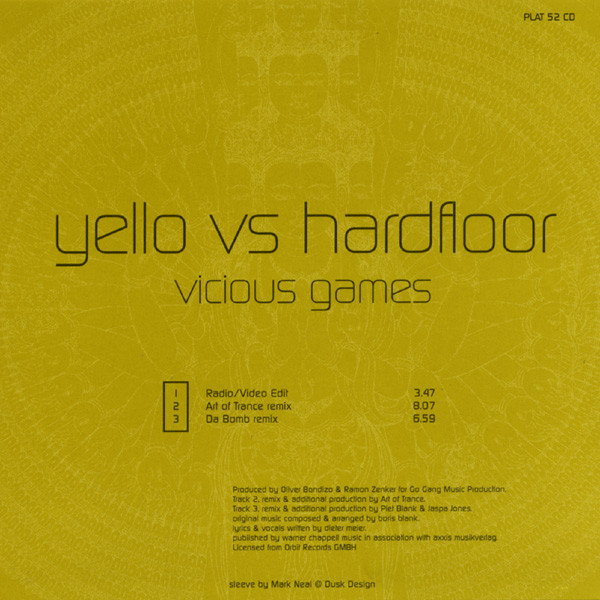 Yello Vs Hardfloor - Vicious Games (CD, Single) (Very Good (VG)) - Image 4