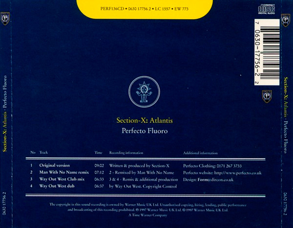 Section X - Atlantis (CD, Single) (Very Good (VG)) - Image 3