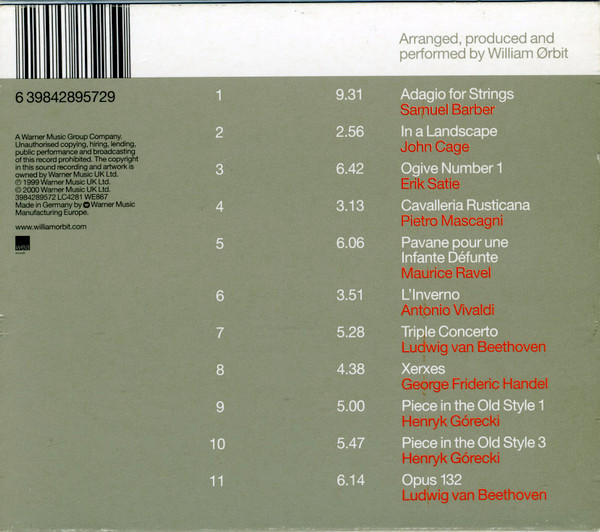 William Orbit - Pieces In A Modern Style (CD, Album) (Near Mint (NM or M-)) - Image 2