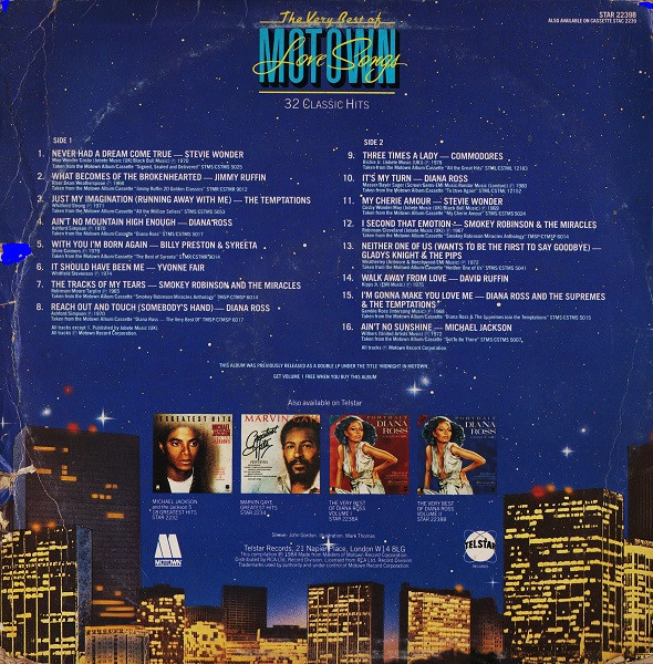 Various - The Very Best Of Motown Love Songs Volume 2 (LP, Album, Comp) (Very Good Plus (VG+)) - Image 2