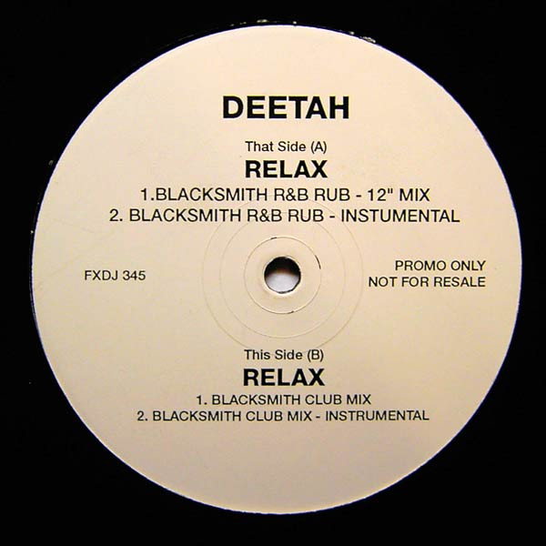 Deetah - Relax (12", Promo) (Very Good Plus (VG+))
