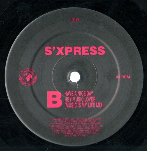 S'Express - Hey Music Lover (12", Single, 1/3) (Near Mint (NM or M-)) - Image 4