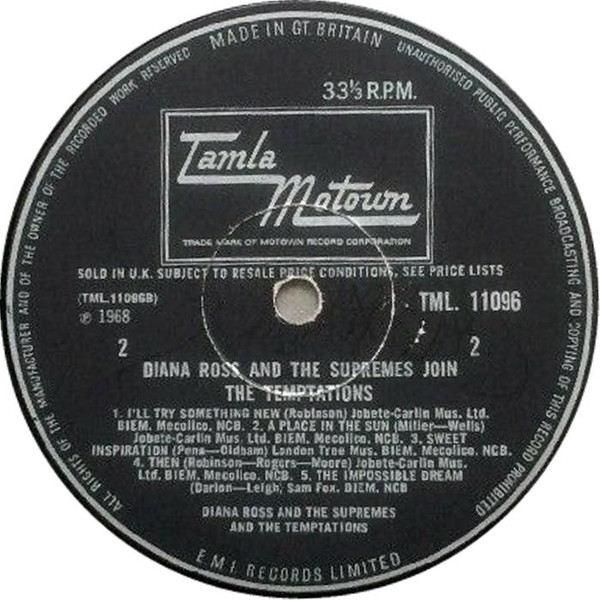 The Supremes Join The Temptations - Diana Ross & The Supremes Join The Temptations (LP, Album, Mono) (Very Good (VG)) - Image 4