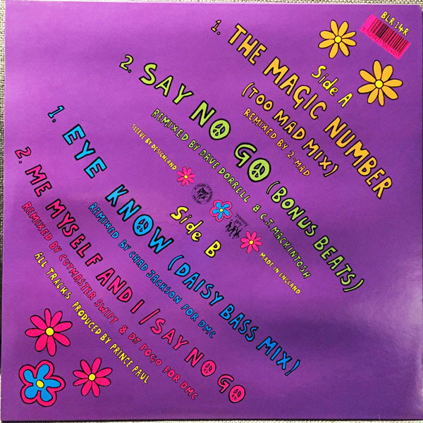 De La Soul - 4 New Remixes (12", RE) (Near Mint (NM or M-)) - Image 2