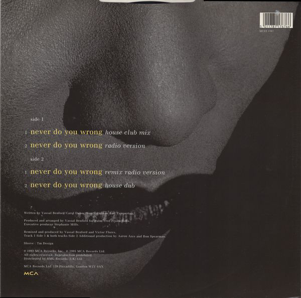 Stephanie Mills - Never Do You Wrong (12", Single) (Near Mint (NM or M-)) - Image 2