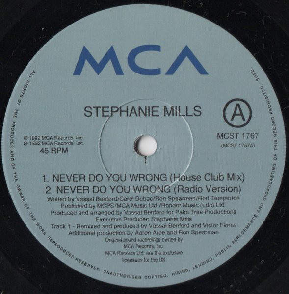 Stephanie Mills - Never Do You Wrong (12", Single) (Near Mint (NM or M-)) - Image 3