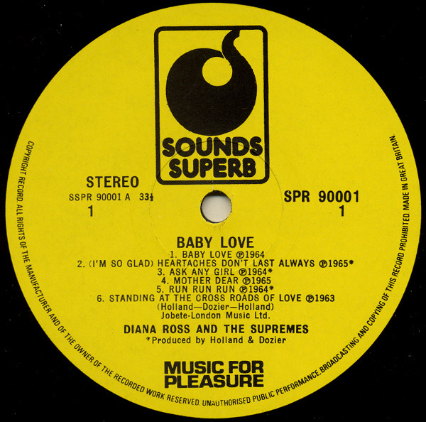 The Supremes - Baby Love (LP, Comp) (Very Good (VG)) - Image 3