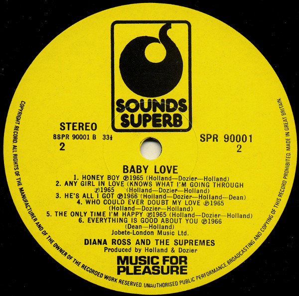 The Supremes - Baby Love (LP, Comp) (Very Good (VG)) - Image 4