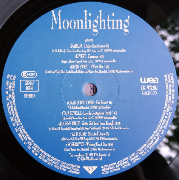 Various - Moonlighting (LP, Comp) (Very Good Plus (VG+)) - Image 3