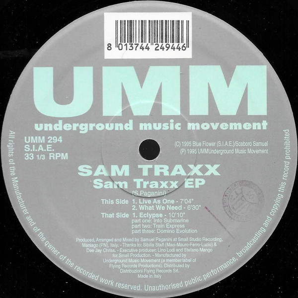Sam Traxx, Franklin Fuentes - Sam Traxx EP (12", EP) (Very Good Plus (VG+))
