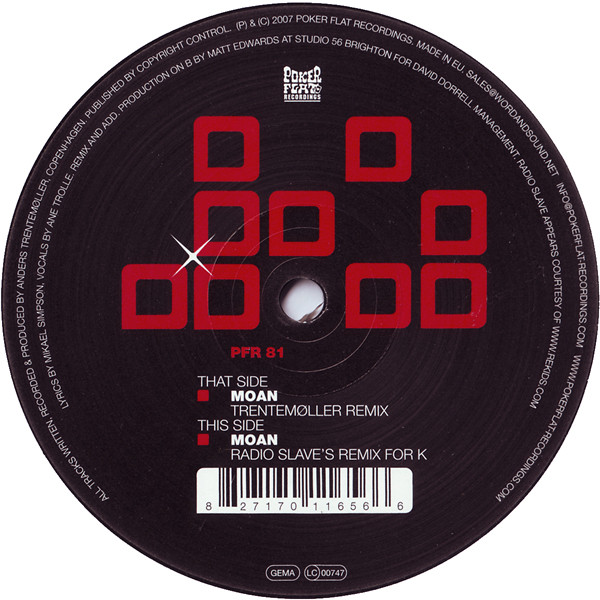 Trentemøller - Moan (12") (Mint (M)) - Image 2